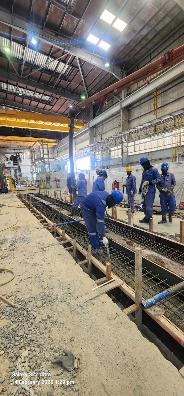 Civil works on plant site